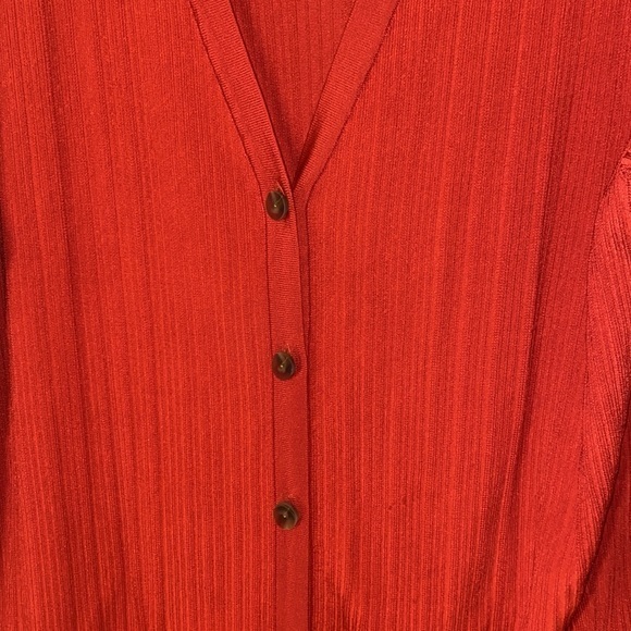 Chico’s long cardigan women’s size 3 burnt orange with pockets‎ - Picture 3 of 6